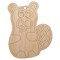 Silly Beaver Doodle Unfinished Craft Wood Holiday Christmas Tree DIY Pre-Drilled Ornament